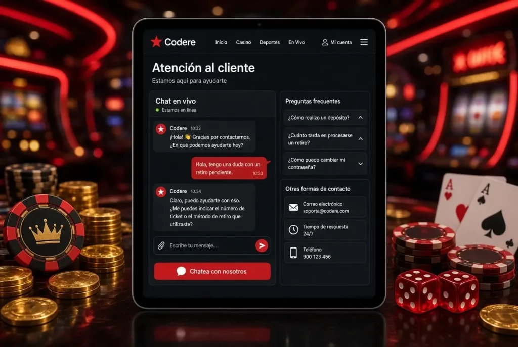 Tableta con servicio de atención al cliente